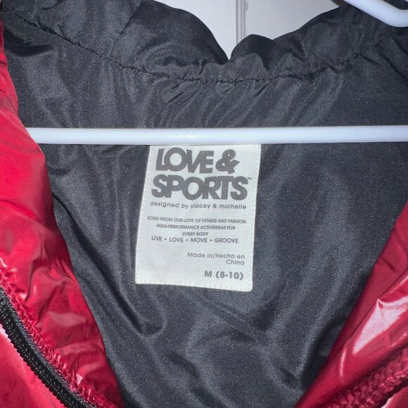 Love and sports puffer vest burgundy size medium NWT - Picture 8 of 8